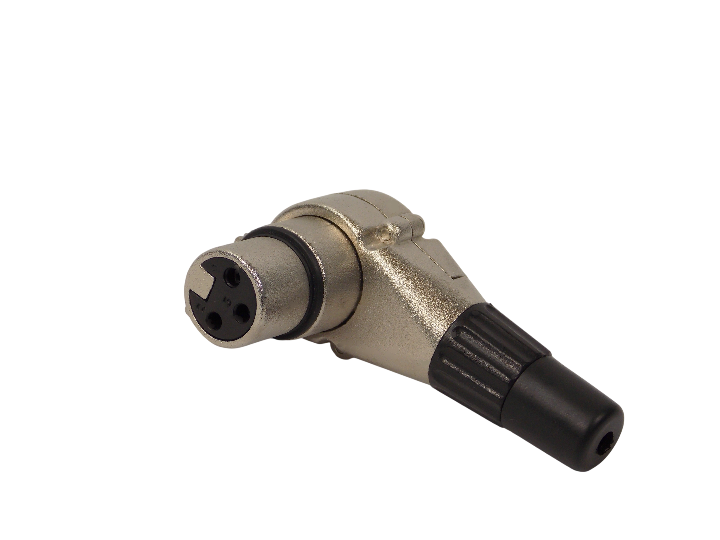 Гнездо микрофонное XLR 3pin / угловое исполнение / на кабель