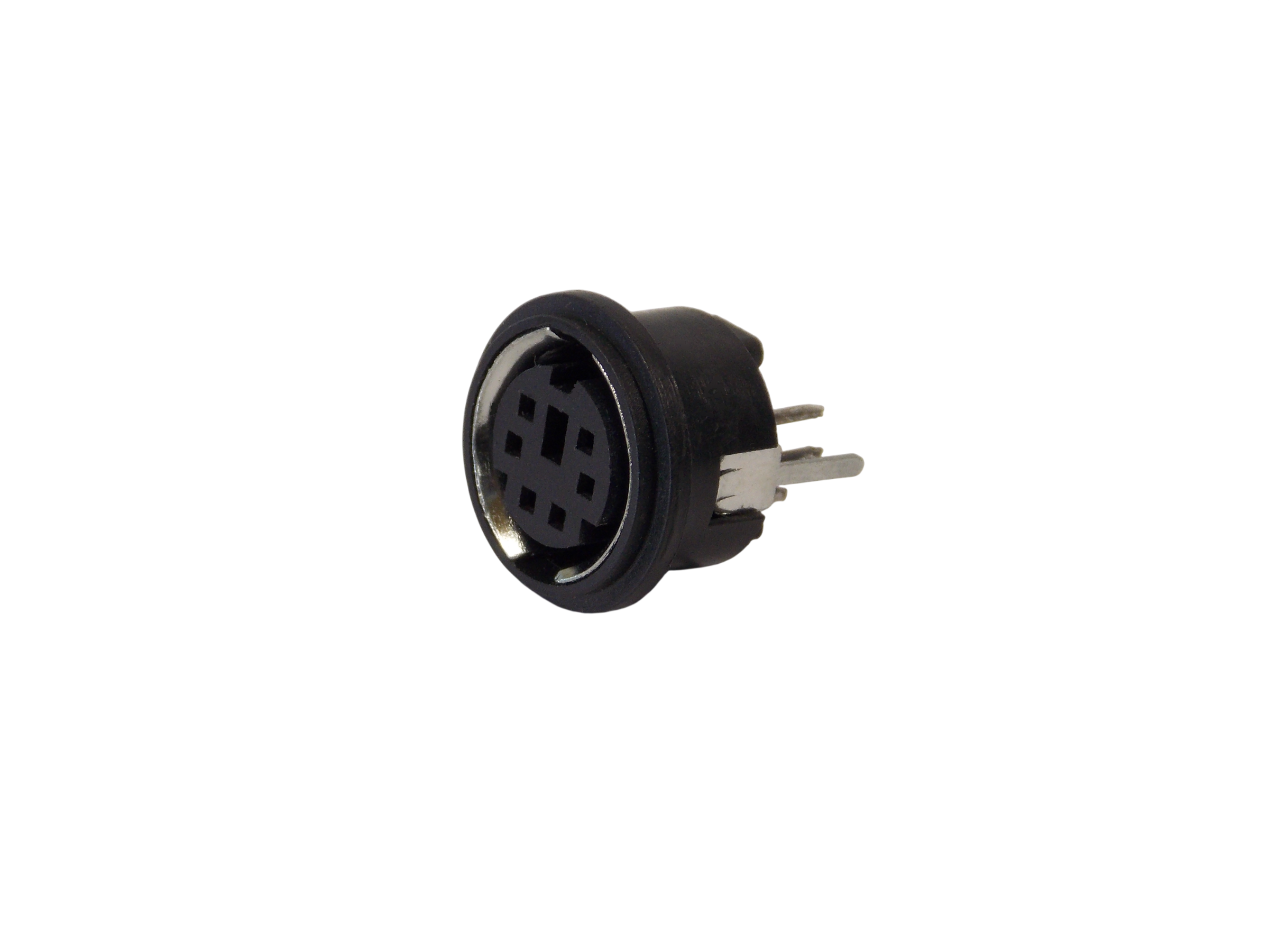 Гнездо mini DIN  6pin монтажное 