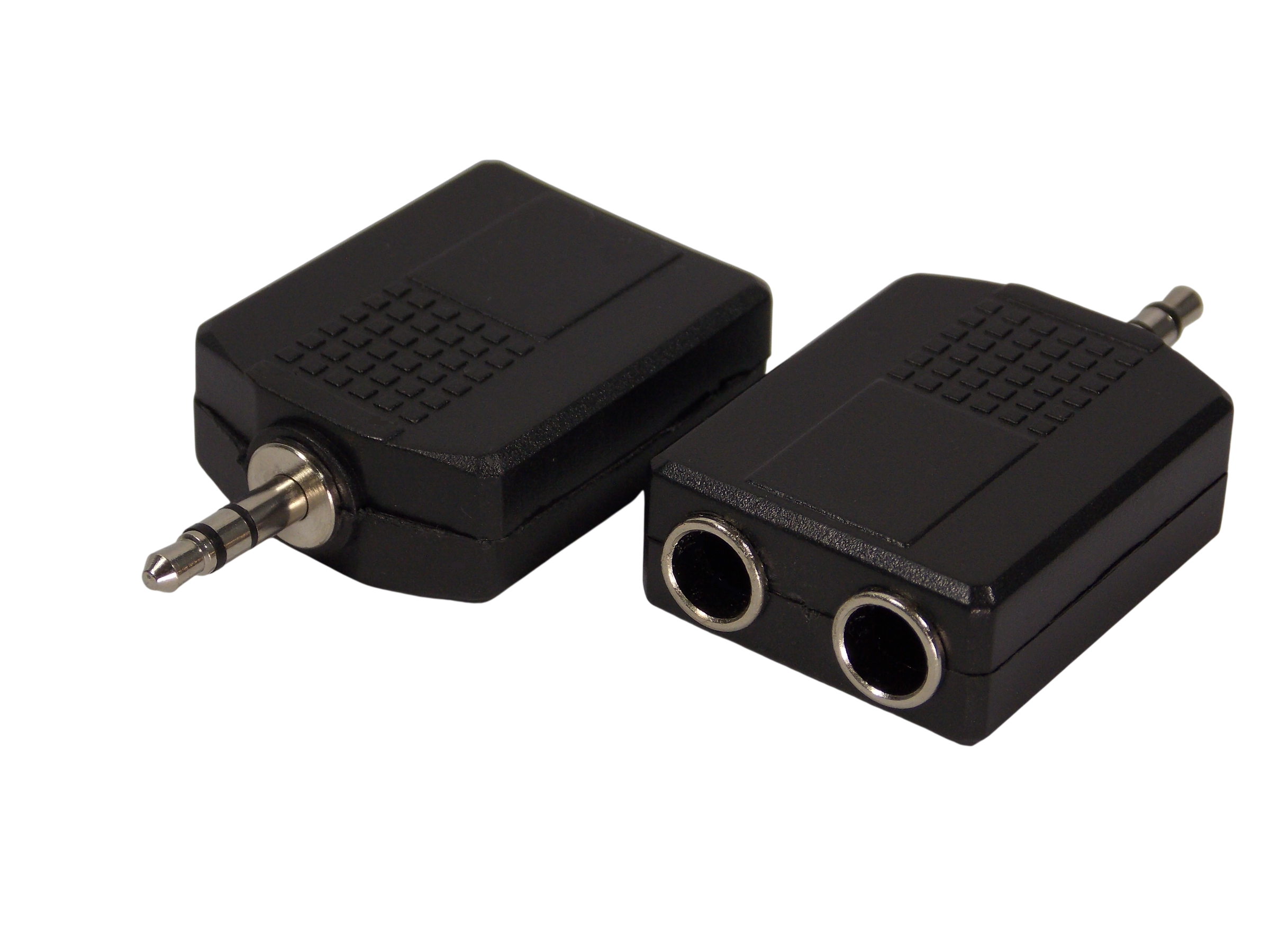 Адаптер штекер 3.5мм стерео - 2* 6.3мм стерео гнездо