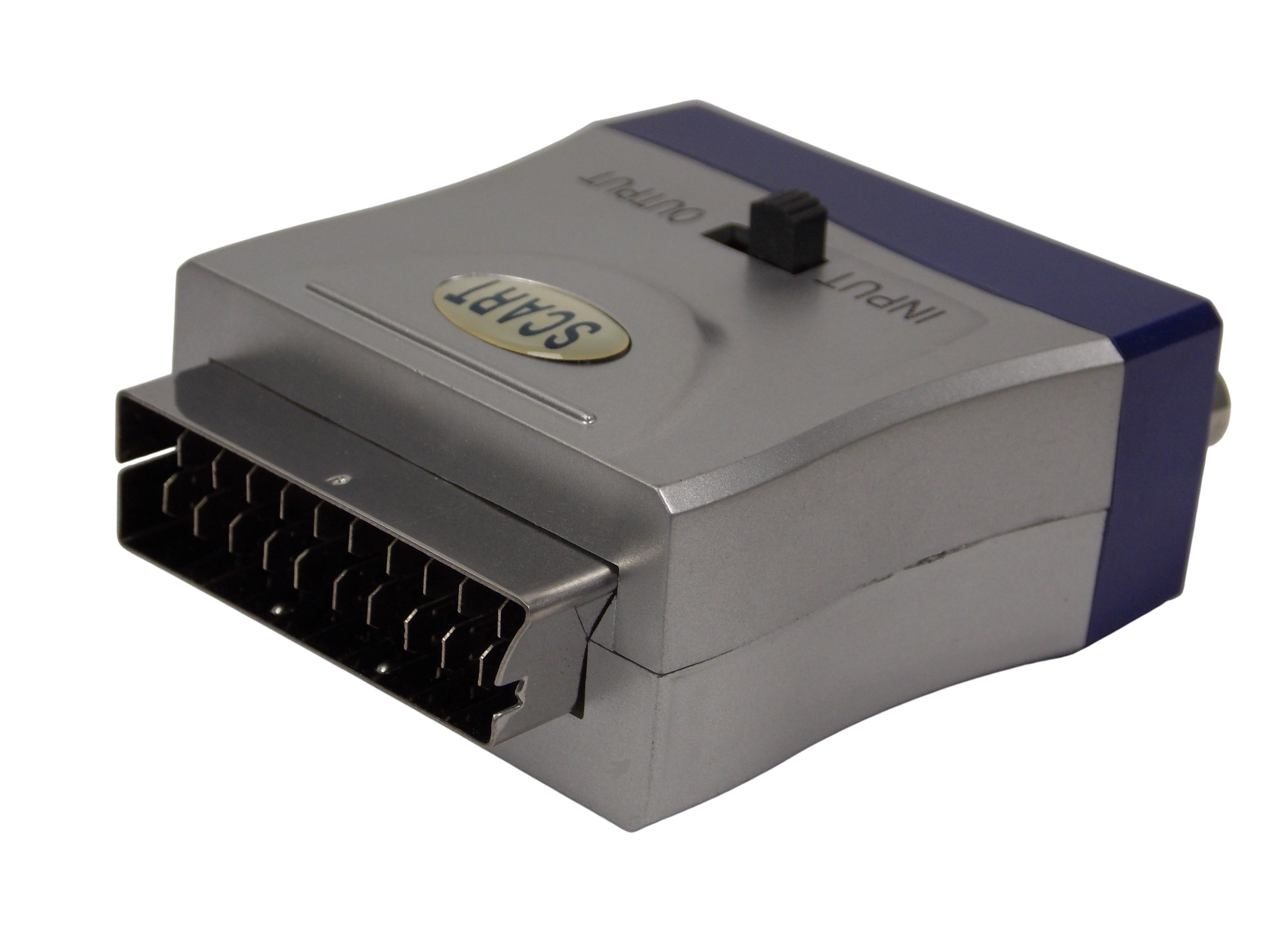 Адаптер SCART штекер - 3*RCA гнезда +S-Video c переключателем 