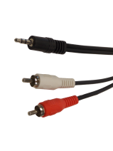 Шнур jack 3.5 мм стерео на 2 х RCA  / 5 метров / черный