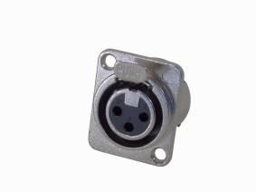 Гнездо микрофонное FXF32 3pin / металл / на панель