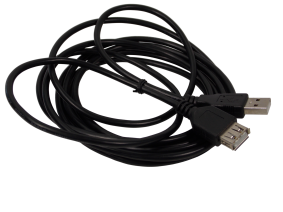 Шнур USB - AM на USB - AF / 3 метра / черный