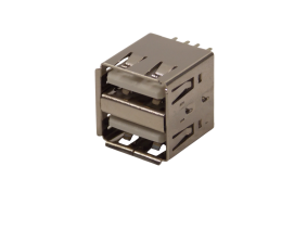 Гнездо USB 2.0 Type - A  двойное / вертикальное
