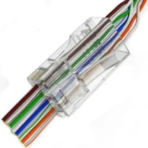 Коннектор 8р8с CAT6 сквозной / проходной
