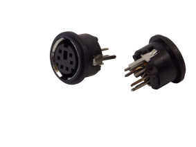 Гнездо mini DIN  6pin монтажное 