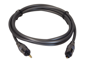 Шнур  оптический Toslink - Mini Plug / 5 мм / 1.8 метра
