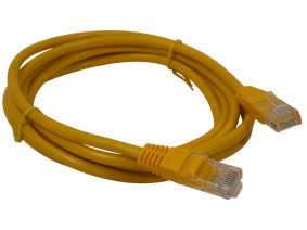 Патч - корд RG45 на RG45 / соединительный шнур / UTP / CAT5 / 2 метра / желтый 