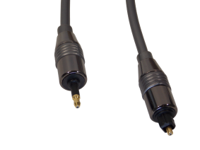 Шнур  оптический Toslink - Mini Plug / 5 мм / 1.8 метра