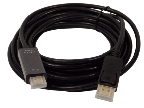 Шнур DisplayPort на HDMI / 5 метров / черный