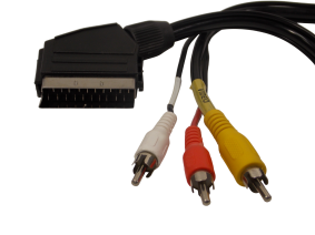 Шнур SCART на 3 RCA / 1.5 метра / черный