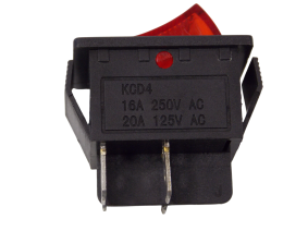 Выключатель клавишный 250В / 16А 4pin с подсветкой 