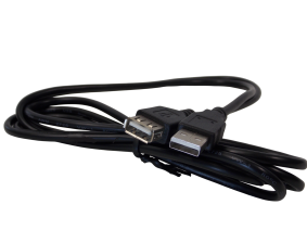 Шнур USB - AM на  USB - AF / 1.8 метра / черный