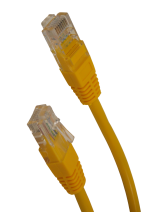 Патч - корд RG45 на RG45 / соединительный шнур / UTP / CAT5 / 2 метра / желтый 