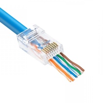 Коннектор 8р8с CAT5 сквозной / проходной 
