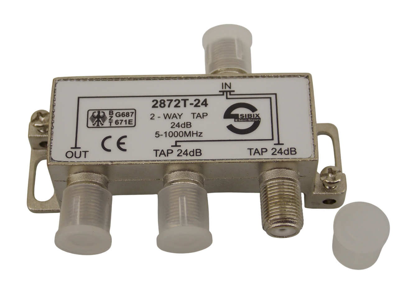 Телевизионный антенный сплиттер ТАР на 2 выхода под F- разъем 24 дБ