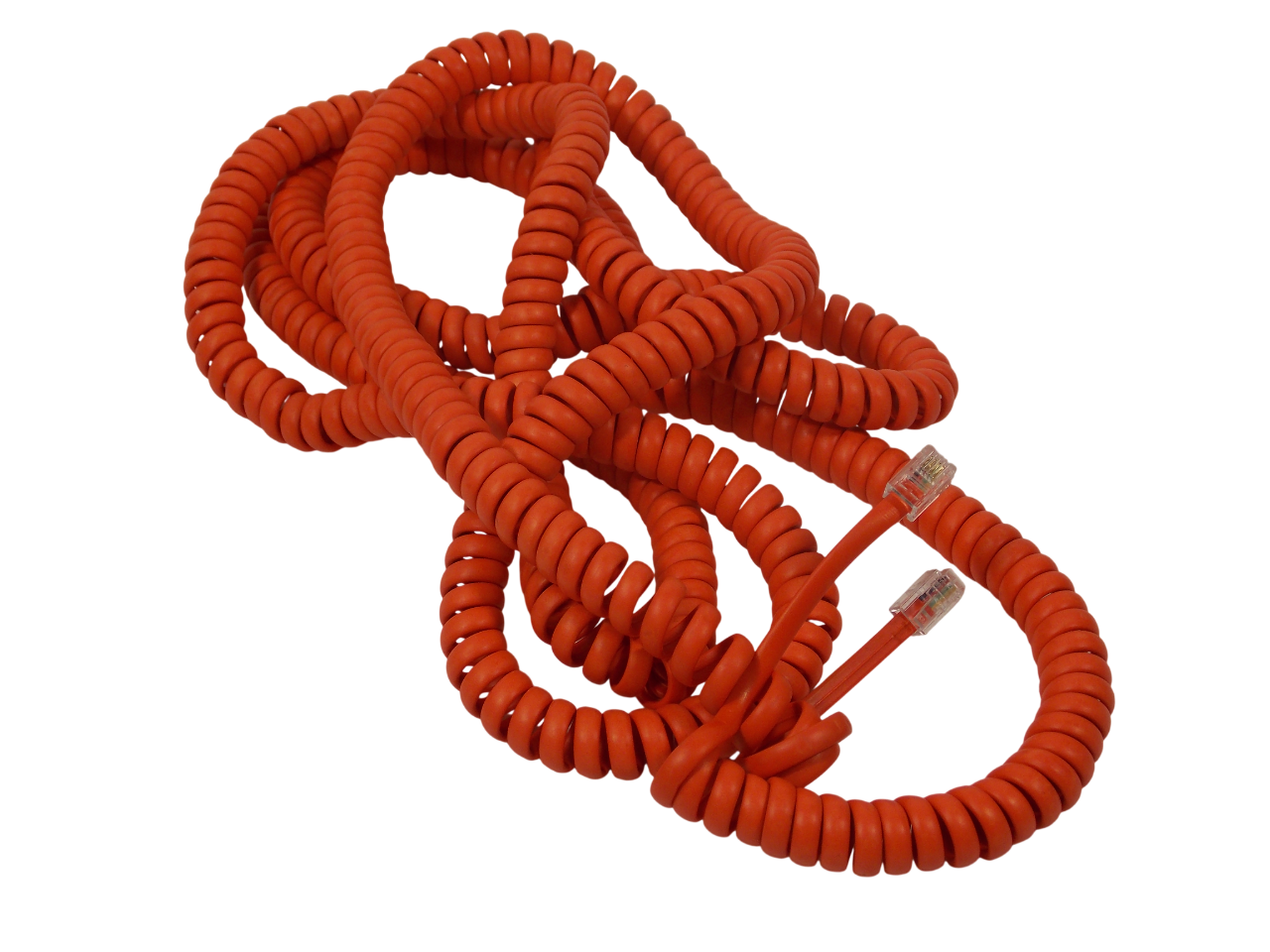 Шнур телефонный витой / красный / 15 метров 
