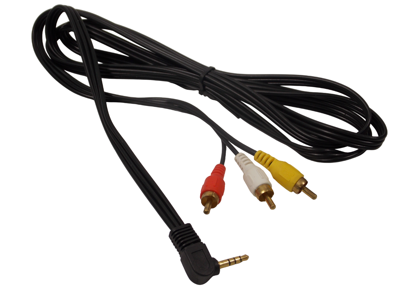 Шнур jack 3.5 мм 4 - контакта на 3 х RCA / 1.8 метра / черный