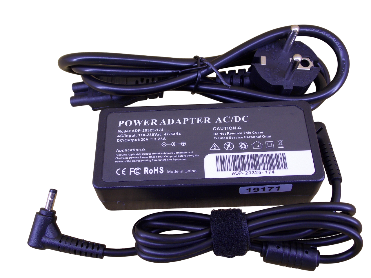 Блок питания для  Lenovo 20В - 3.25А - 65Вт размер штекера 4.0*1.7мм