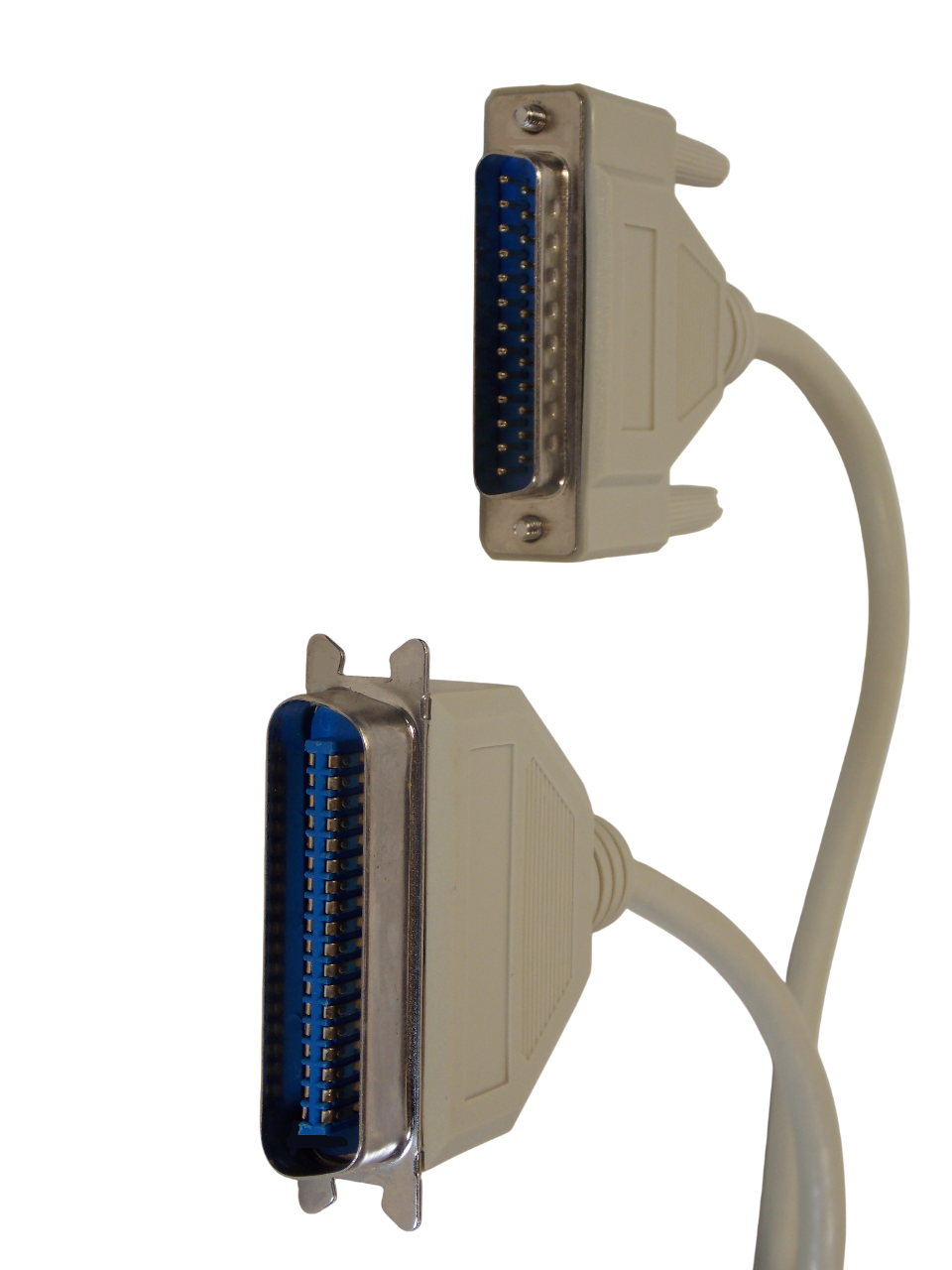 Шнур штекер DB 25pin на штекер C 36pin / 1.8 метра / литой / серый