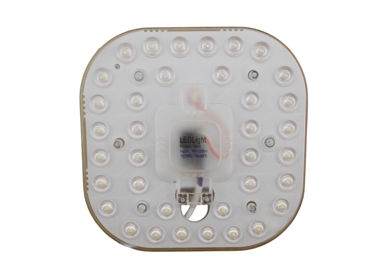 Светодиодный модуль квадратный 220В - 18Вт -  6500K - 36Led 