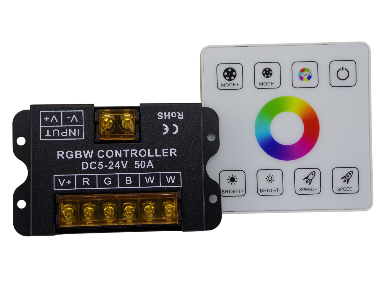 Контроллер для RGВW ленты  5-24В - 50А с пультом