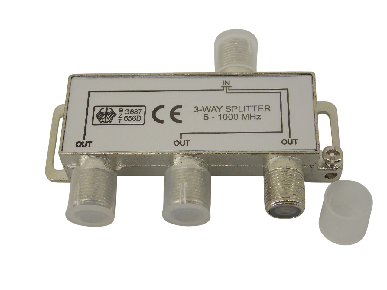 Телевизионный антенный сплиттер разветвитель 3 выхода под F - разъем  5-1000MHZ
