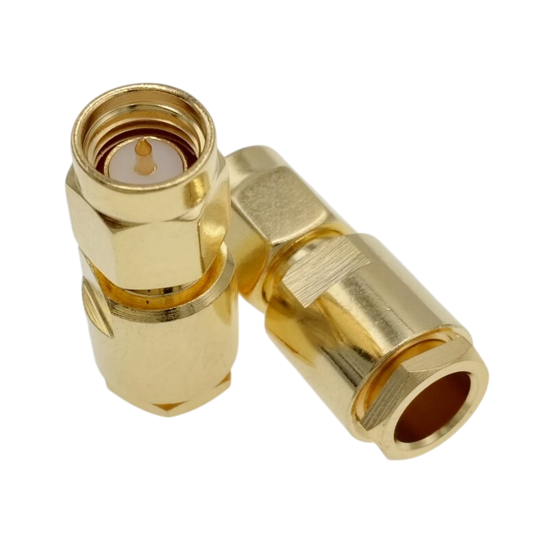 Штекер SMA для кабеля  RG - 58 / золото