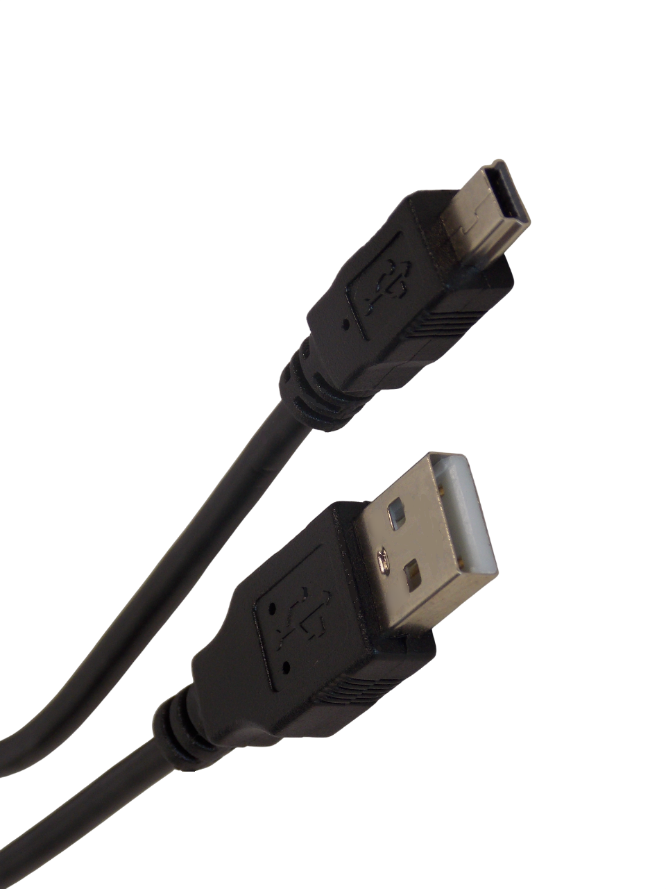 Шнур USB - A  штекер на mini USB 5pin штекер / 1.5 метра / черный