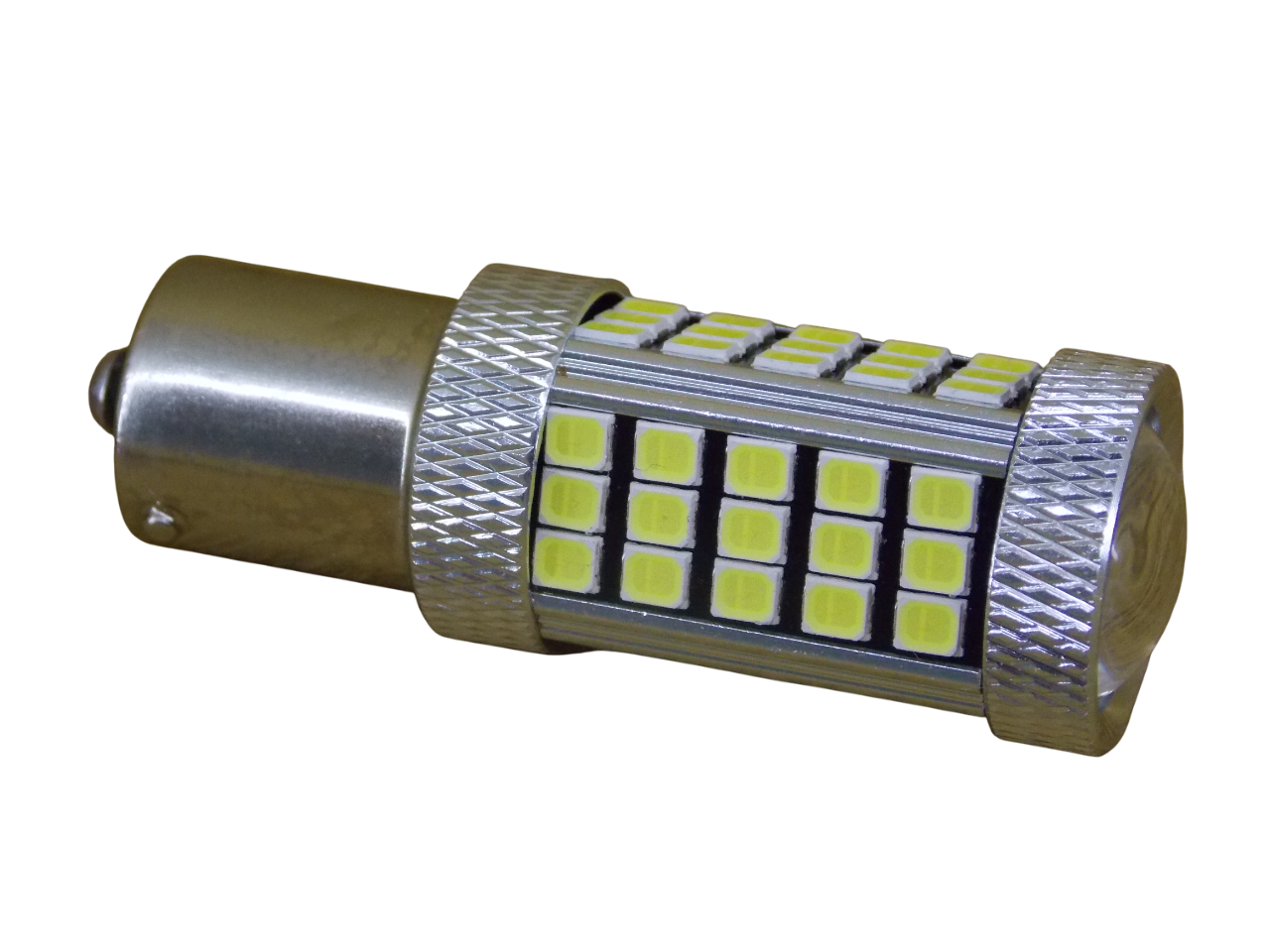 Светодиодная лампа автомобильная с цоколем P21W/1156/BA15S  63 Led 6000K