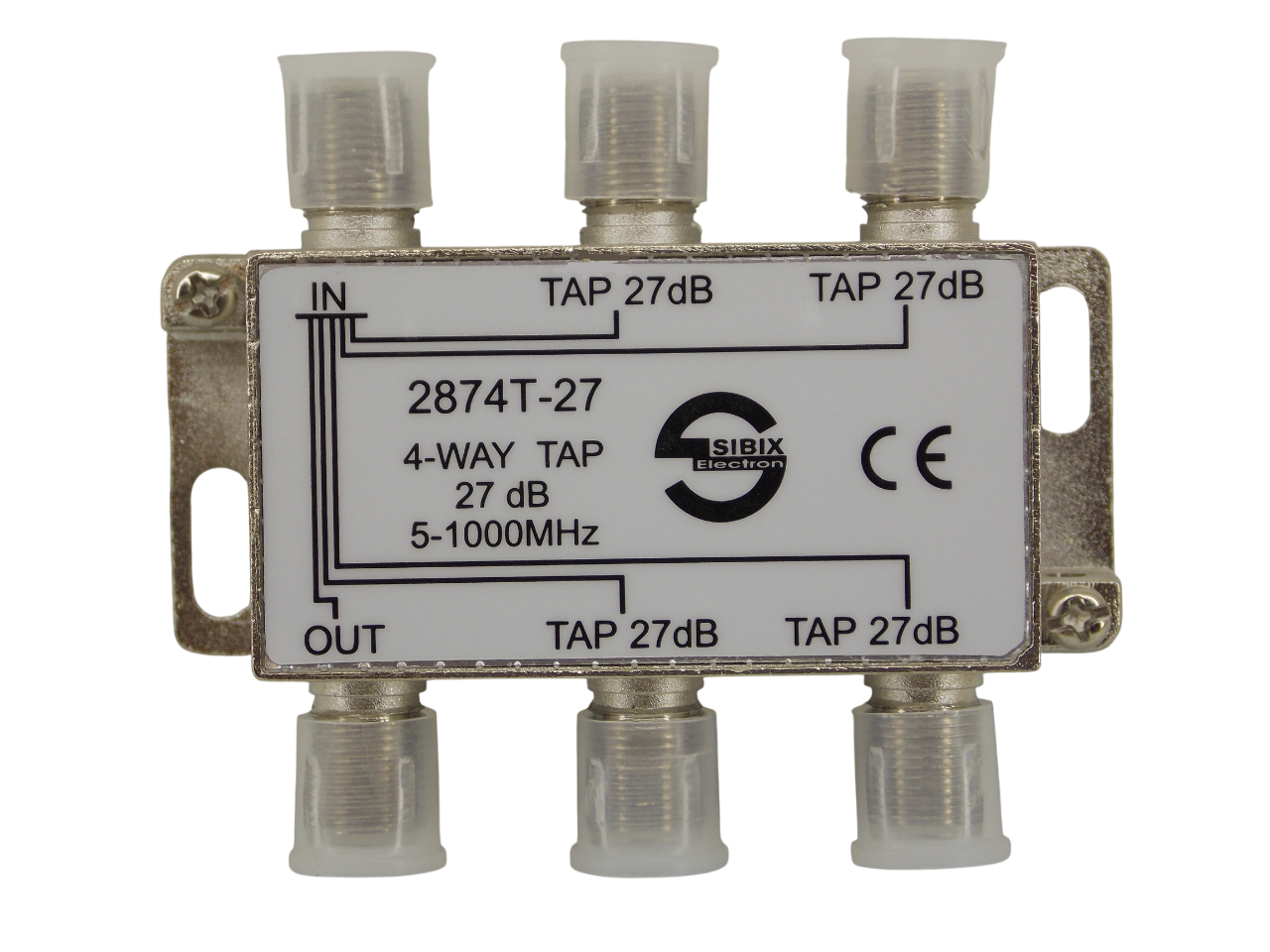 Телевизионный антенный сплиттер ТАР на 4 выхода под F- разъем 27дБ