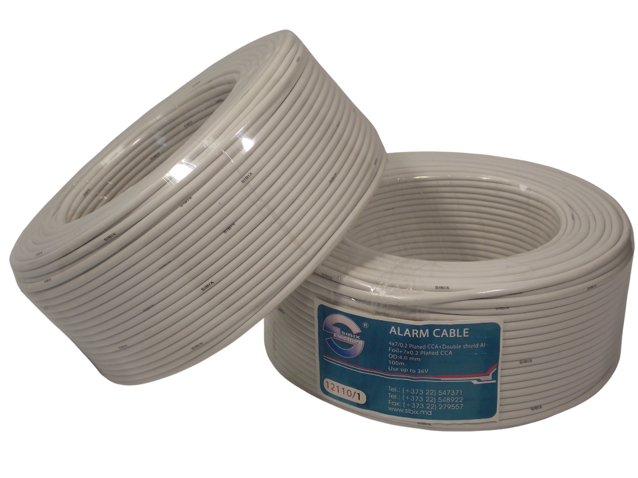 Сигнальный кабель - alarm 4 х 7 / 0.2 мм ССА / экранированный / 100 метров