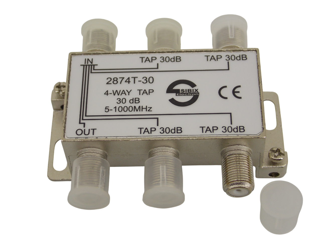 Телевизионный антенный сплиттер ТАР на 4 выхода под F- разъем 30 дБ