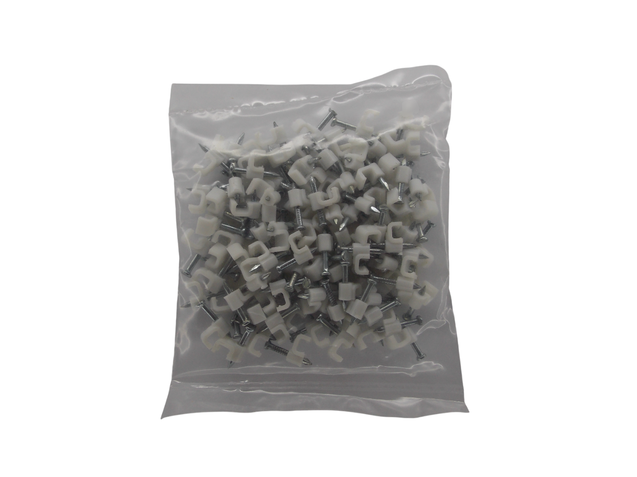 Крепёж для кабеля плоский 4мм / 100 штук