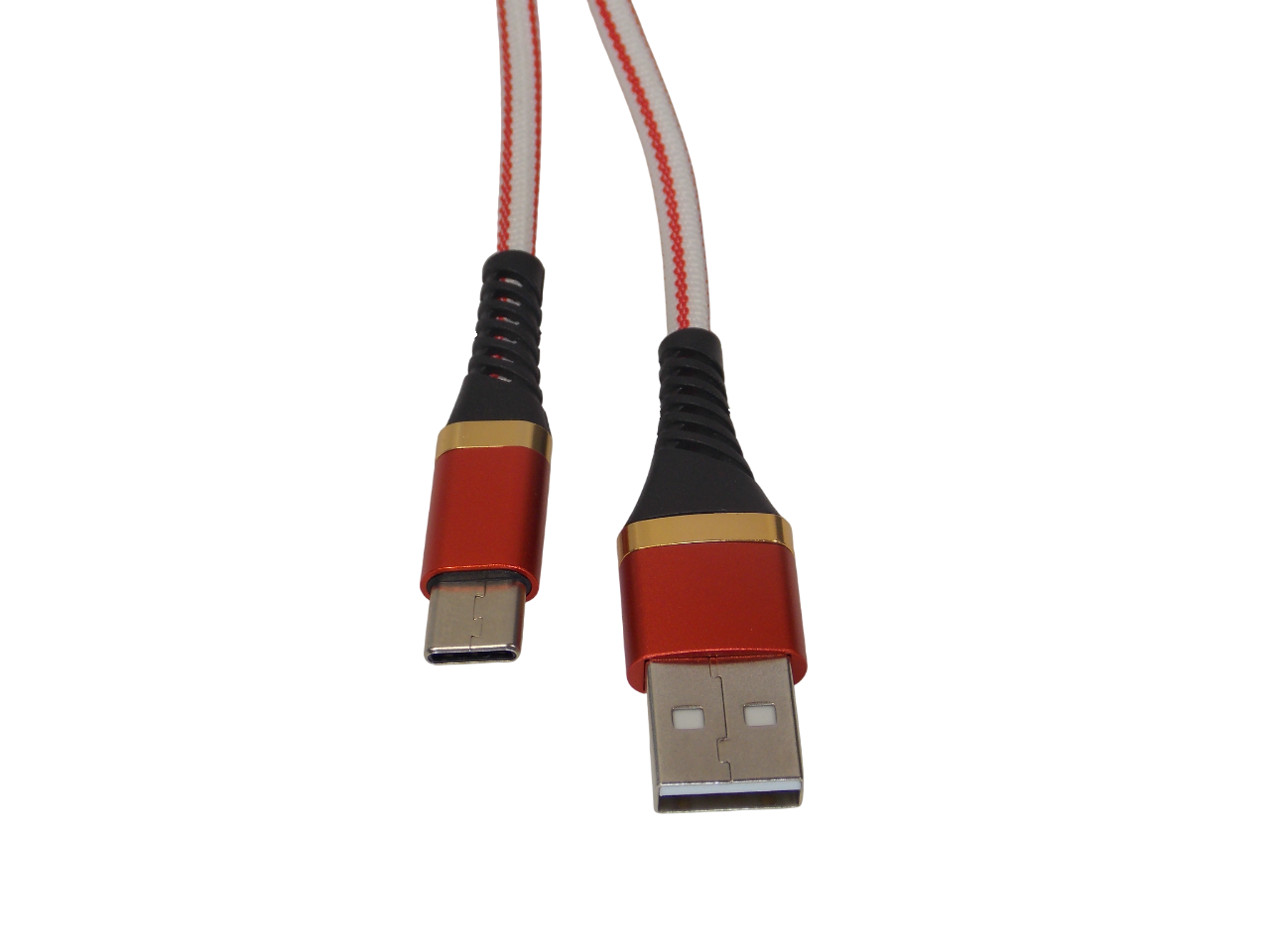 Шнур USB - A штекер на TYPE - C штекер  / 1 метр / в  нейлоновой оплетке