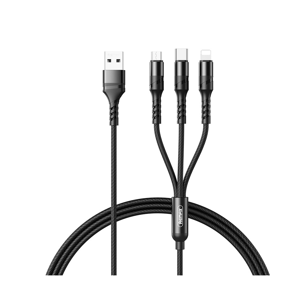 Кабель Remax RC-186th  USB   microUSB, Type-C, Lightning