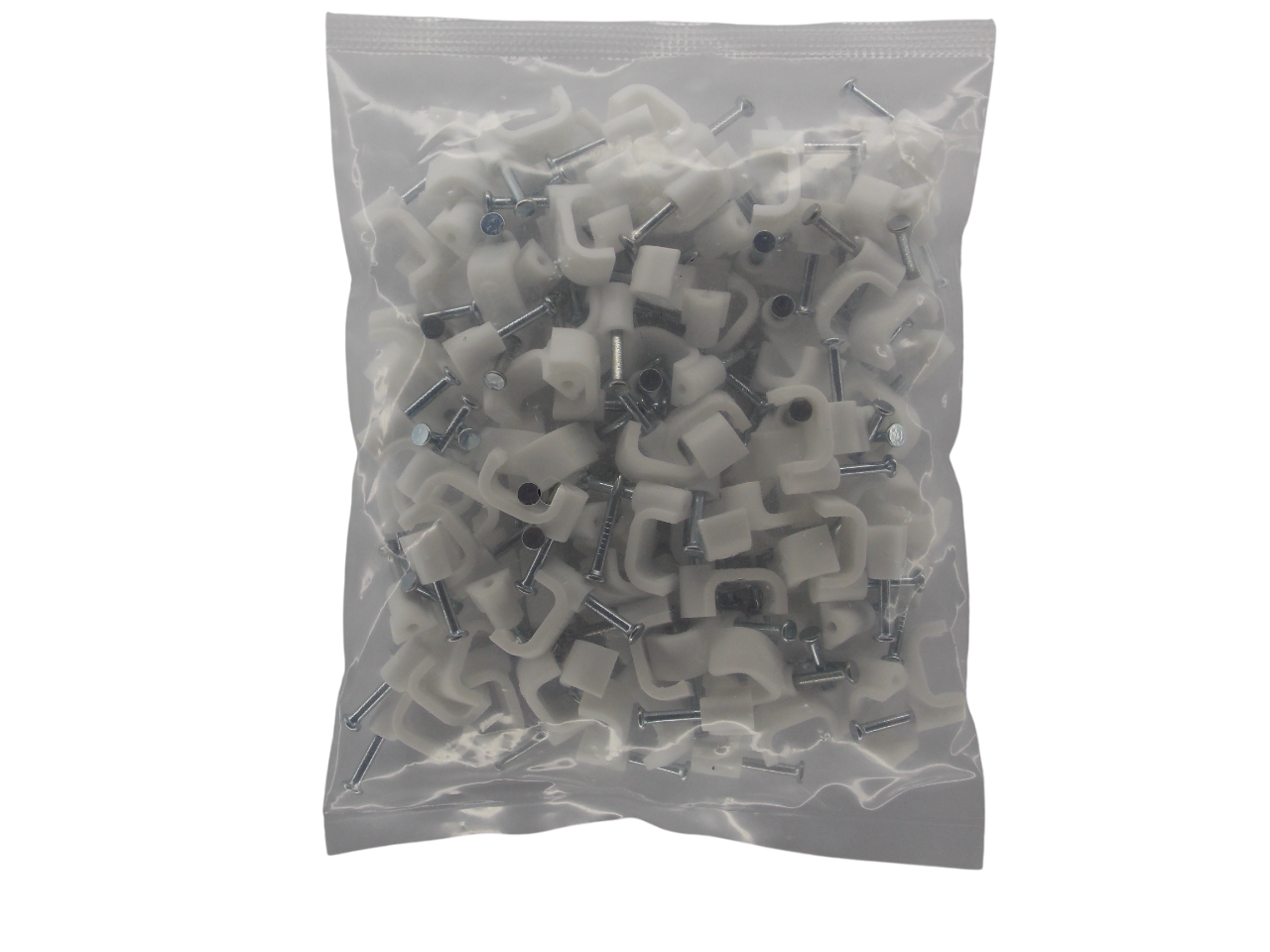 Крепеж для кабеля плоский 10мм / 100 штук