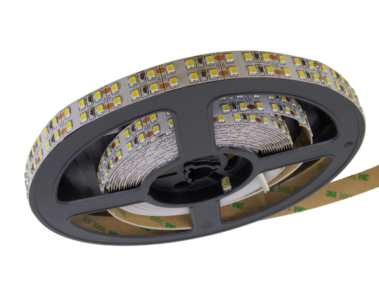 Светодиодная лента 12В -  240Led/м -  22Вт/м  белая 6000К двухрядная