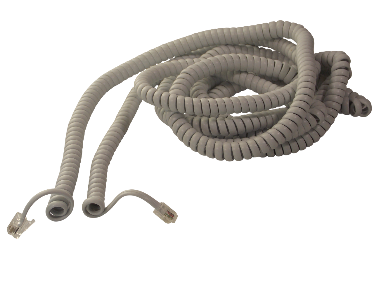 Шнур телефонный витой / белый / 15 метров 