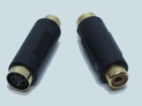 Адаптер "гн.SVHS-гн.RCA" золото