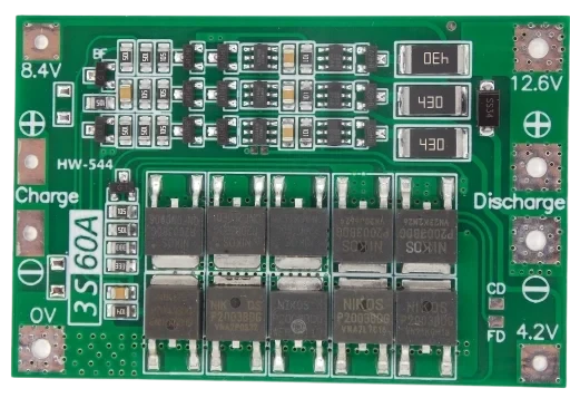 Плата балансировки Li-Ion аккумуляторов 3S 12.6V 60A 