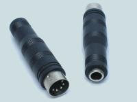 Адаптер "шт.5pin--гн.6,3с" пластик