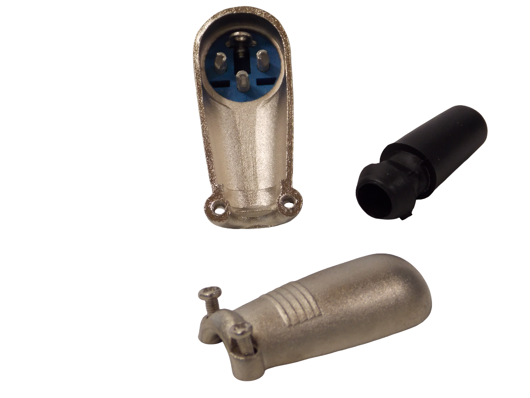 Штекер микрофонный 3pin на кабель Г - образный 