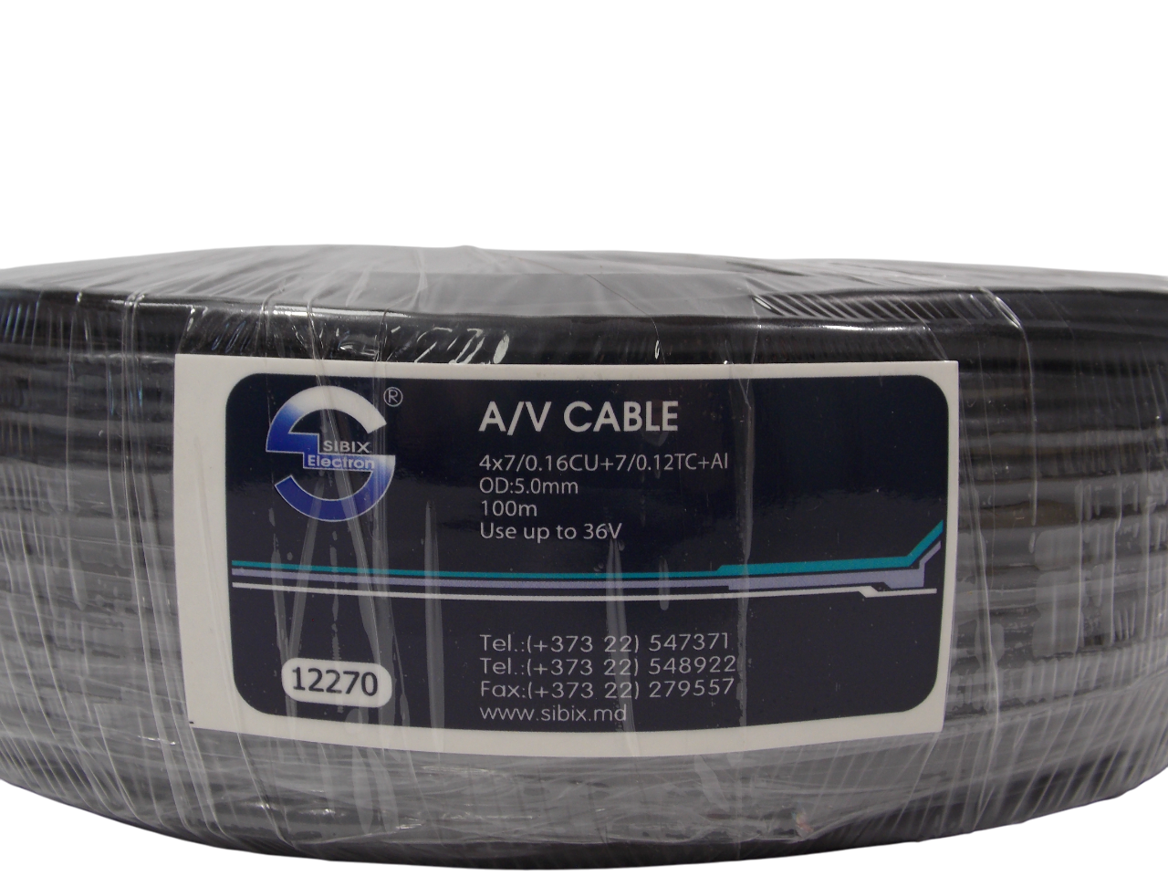 Кабель аудио - видео 4 х 7 / 0.16 мм / медный /  экранированный /  100 метров