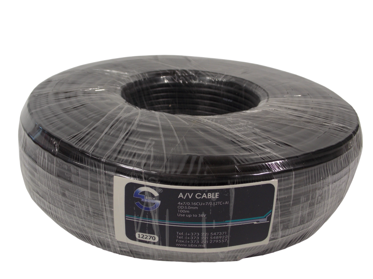 Кабель аудио - видео 4 х 7 / 0.16 мм / медный /  экранированный /  100 метров