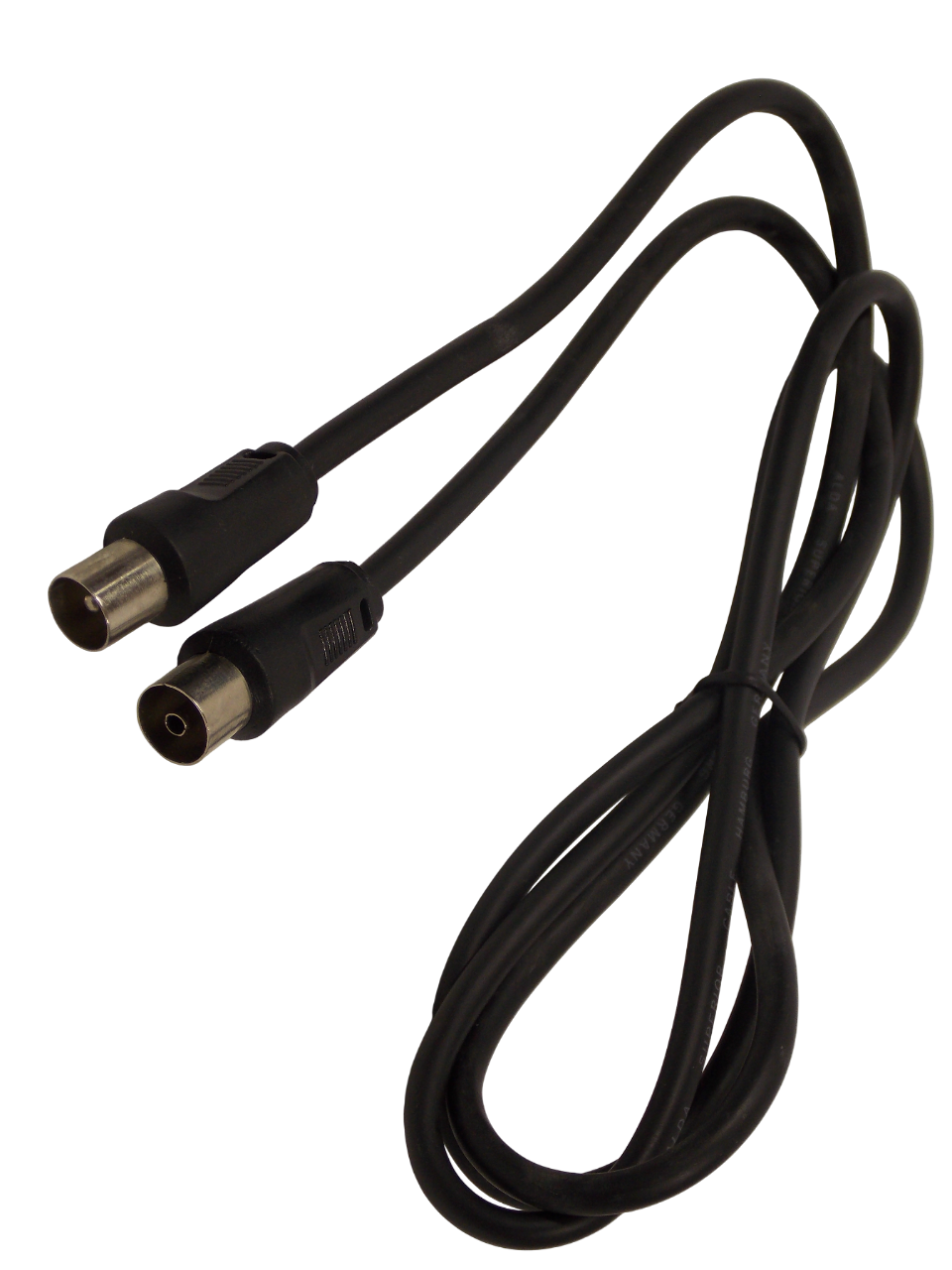 Шнур  TВ - разъем на  TВ - гнездо / 1метр  / черный