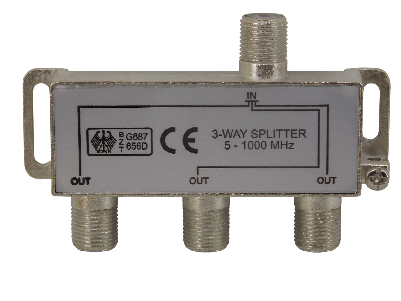 Телевизионный антенный сплиттер разветвитель 3 выхода под F - разъем  5-1000MHZ
