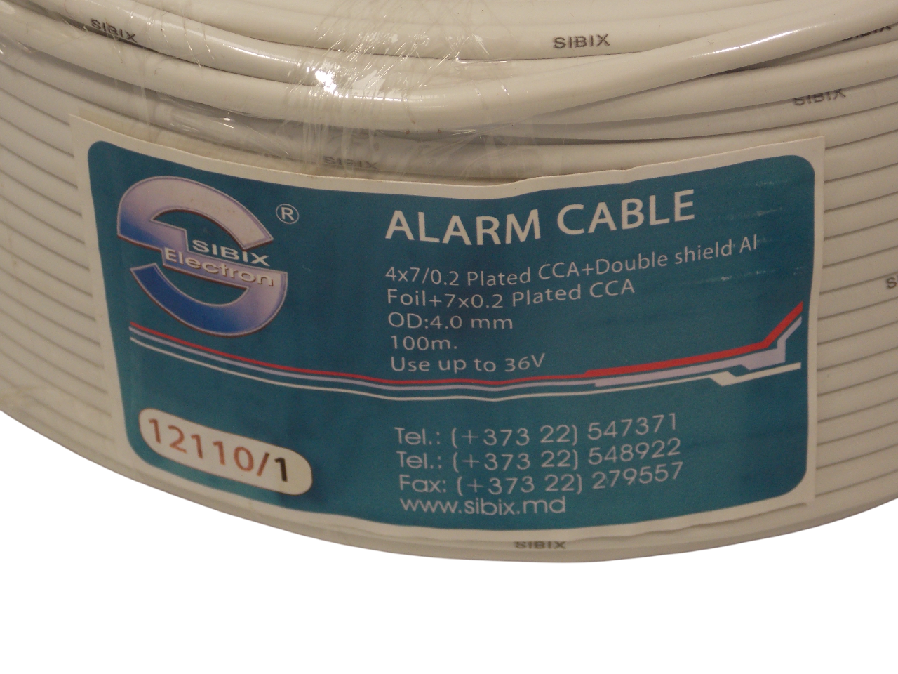 Сигнальный кабель - alarm 4 х 7 / 0.2 мм ССА / экранированный / 100 метров