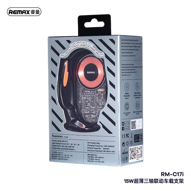  Автомобильное беспроводное зарядное устройство 15W Ultra-thin  Car Holder RM-C17i