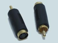 Адаптер "шт.RCA-гн.SVHS" золото